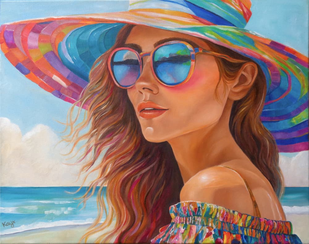 Summer Beach Fashion by Kay Shanley — canvas wall art