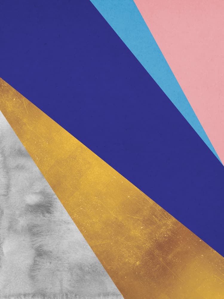 Bold Metallic Geometry by Vitor Costa — canvas wall art