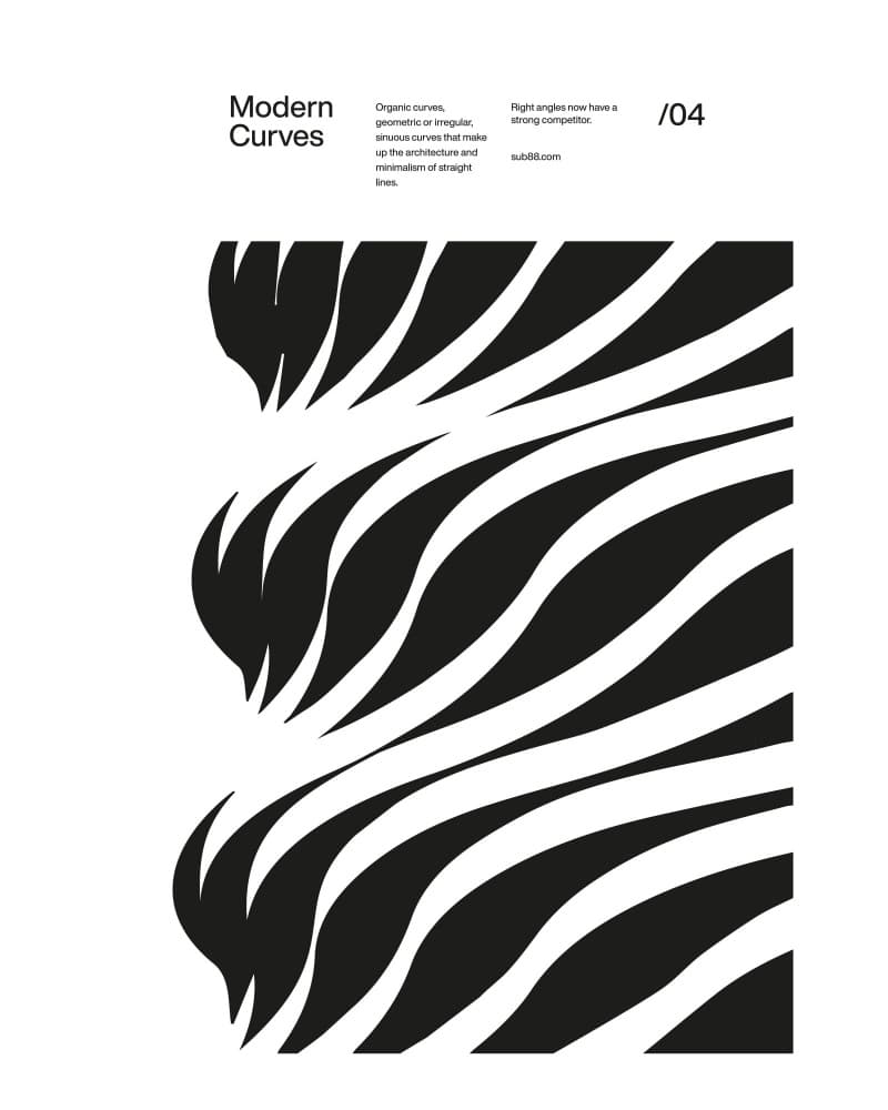 Modern Organic Curves by David Vineïs — canvas wall art
