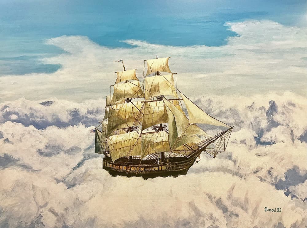 Sailing Through Clouds by Tom Blood — canvas wall art
