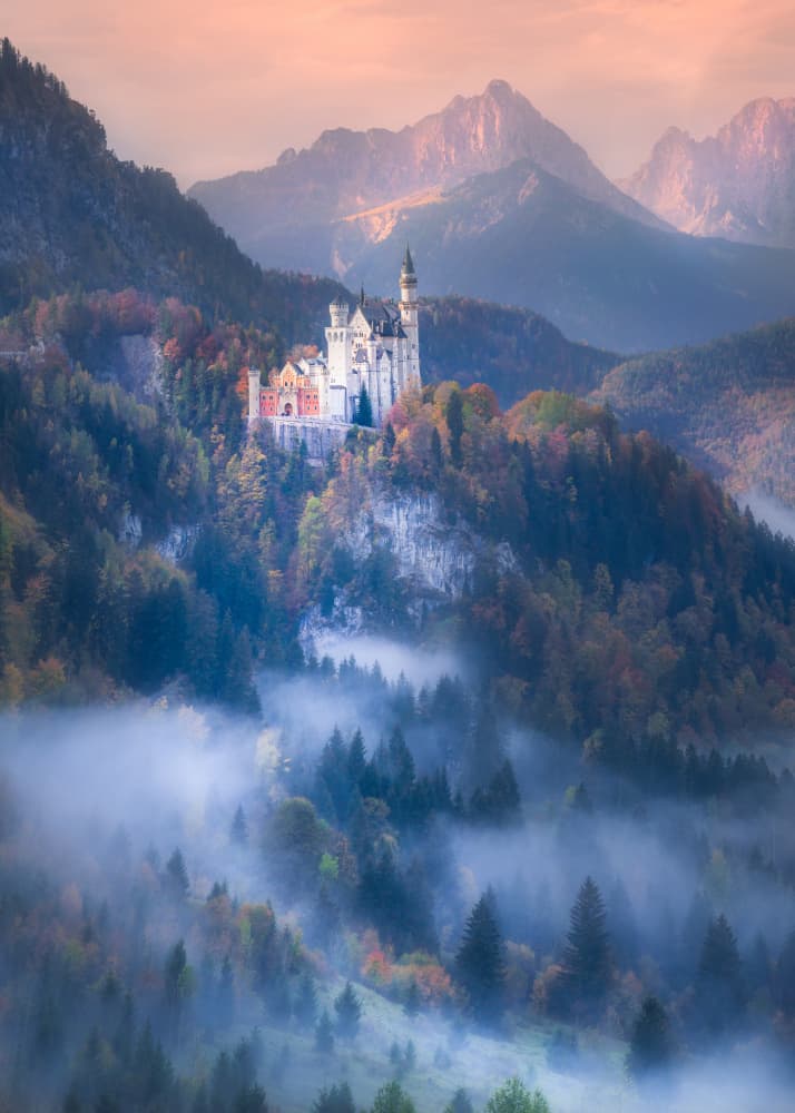 Castle in Autumn Mist by Jianping Yang — canvas wall art