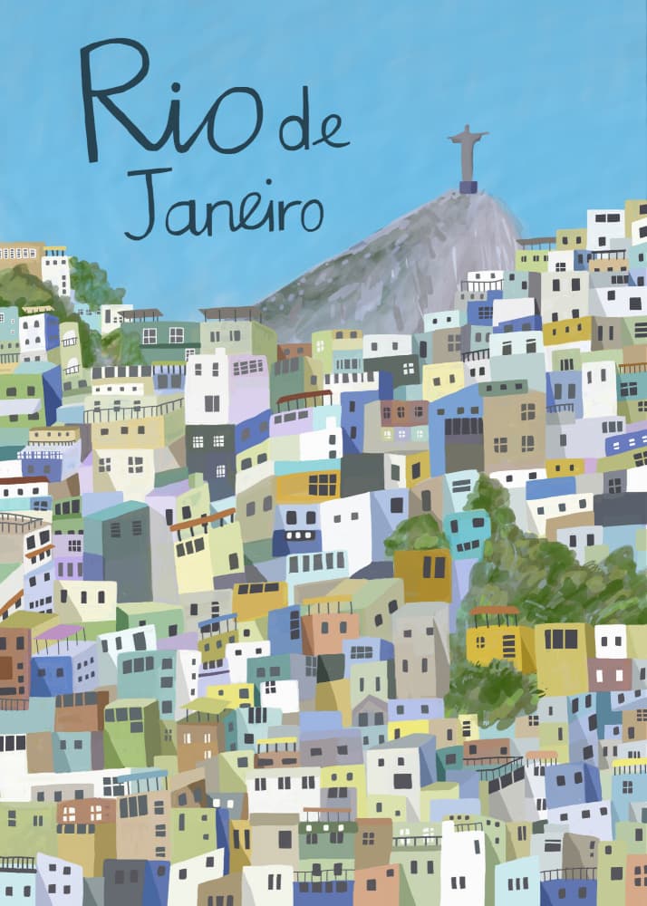 Colorful Rio de Janeiro by Carla Daly — canvas wall art