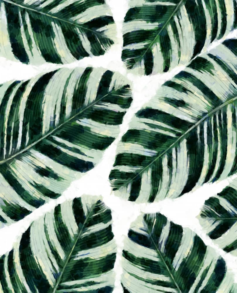 Tropical Leaf Pattern by Uma Gokhale — canvas wall art