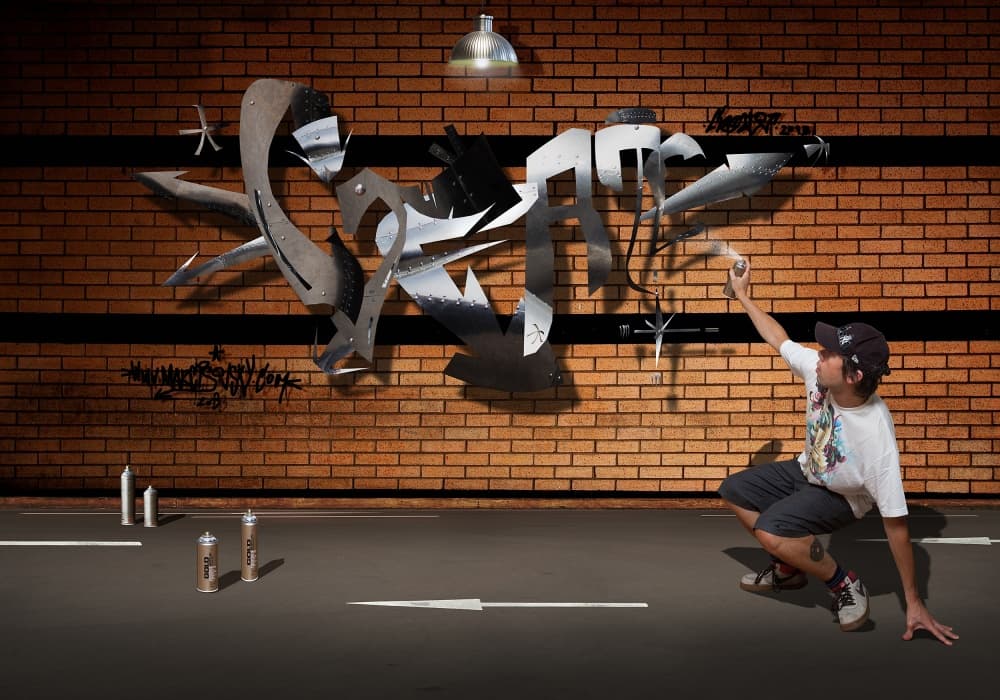 Urban Graffiti Artist by Martin Marcisovsky — canvas wall art