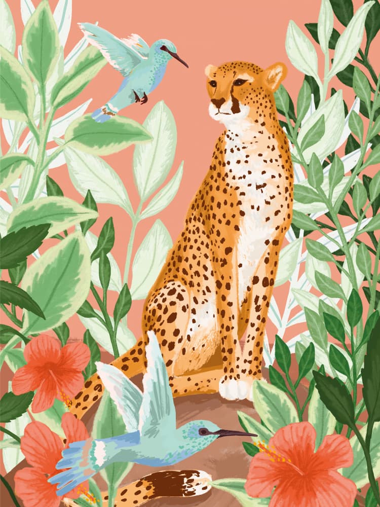 Tropic Cheetah by Goed Blauw — canvas wall art