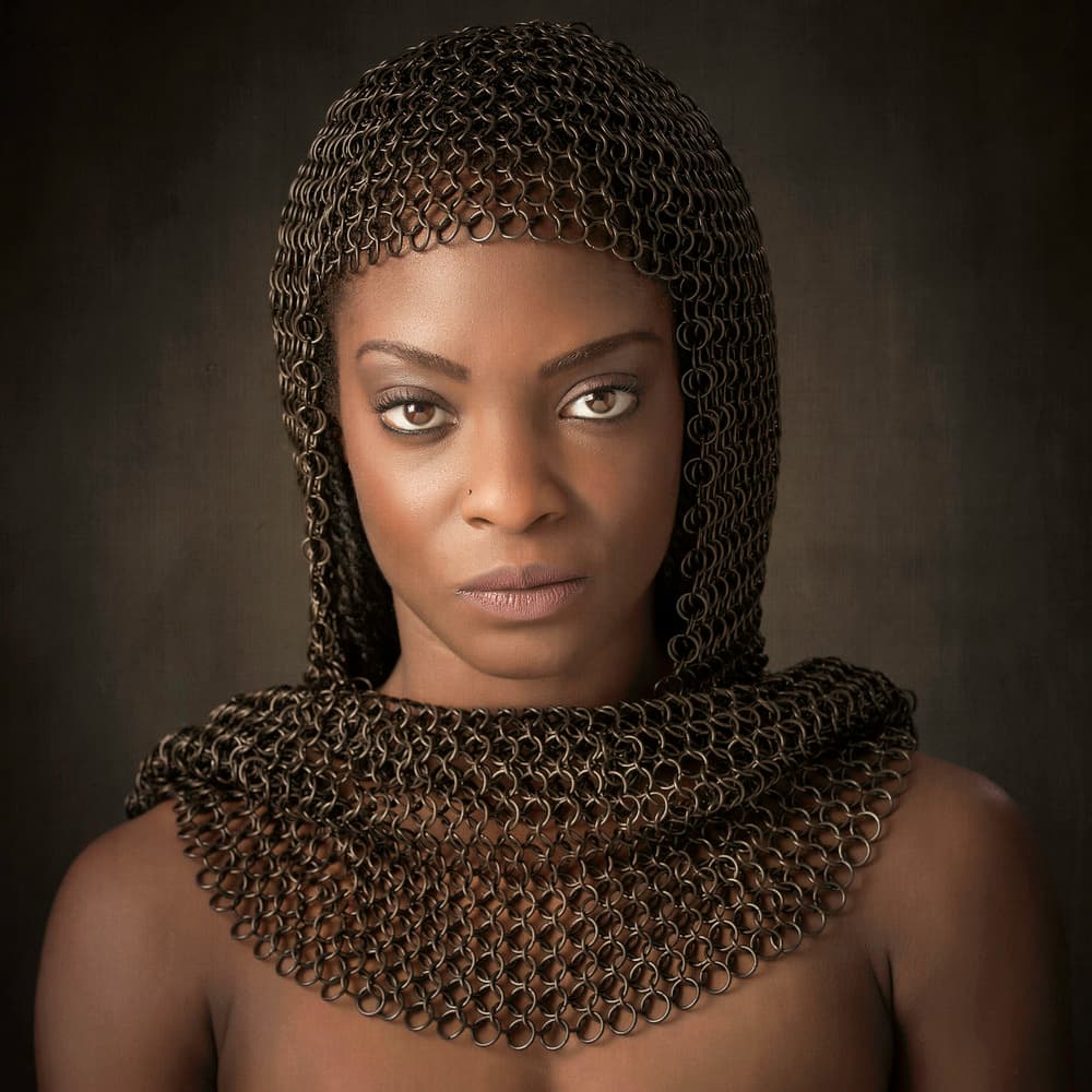 Powerful Chainmail Woman by Catchlight Studio — canvas wall art