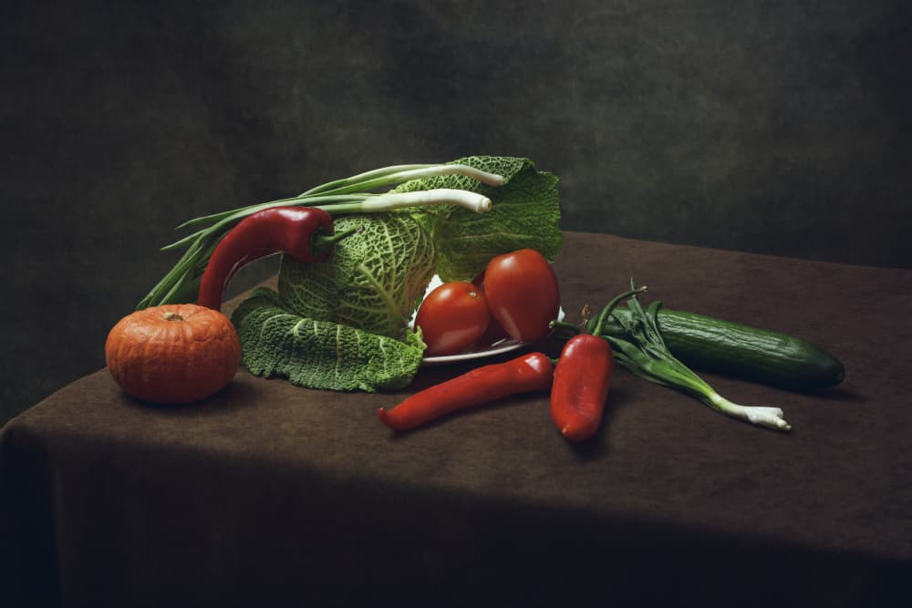 Moody Garden Harvest by Brig Barkow — canvas wall art
