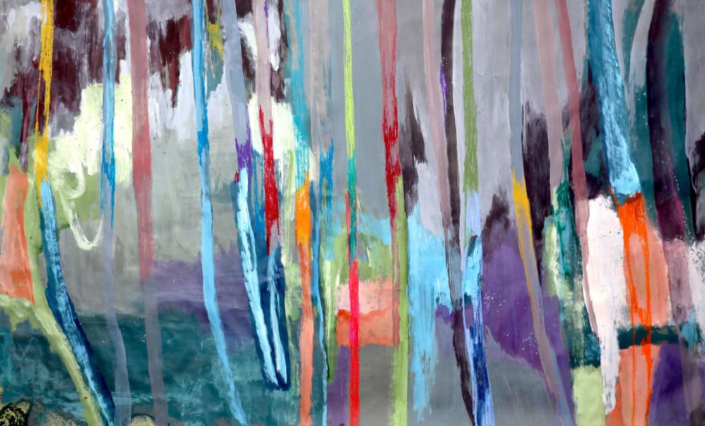 Vibrant Abstract Lines by POOVI ART — canvas wall art