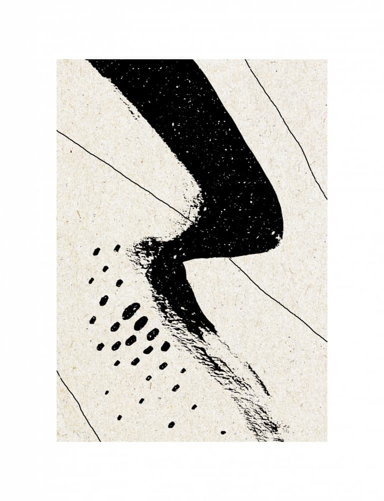 Dynamic Ink Brushstroke by Aylin Demir — canvas wall art