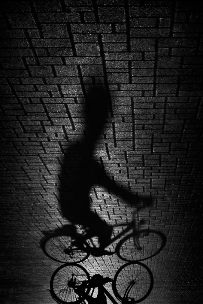 Night Rider Shadow by Antonio Grambone — canvas wall art
