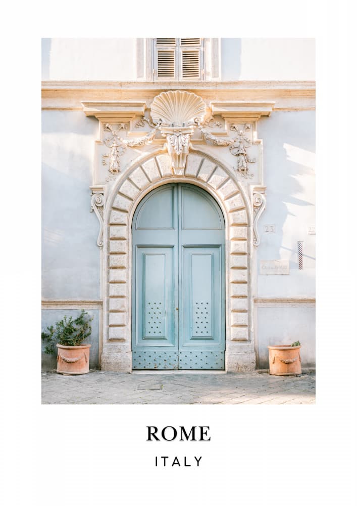 Rome Italy Travel Poster by Raisa Zwart — canvas wall art