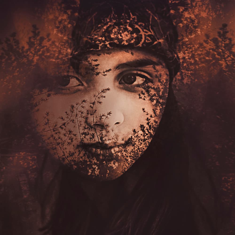 Nature Portrait Double Exposure by Desislava Ignatova — canvas wall art