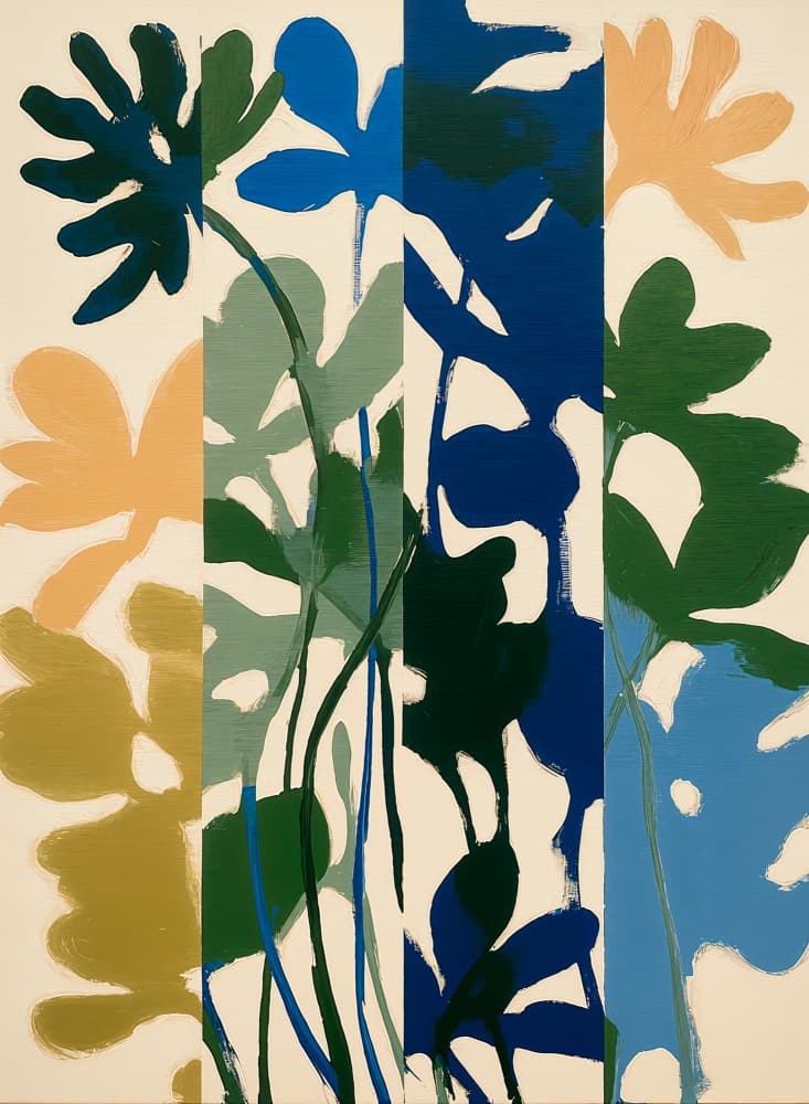 Floral Color Blocks by Studio Palette — canvas wall art