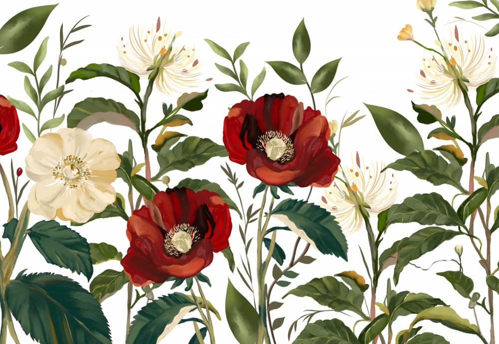 Elegant Botanical Blooms by Josie George — canvas wall art