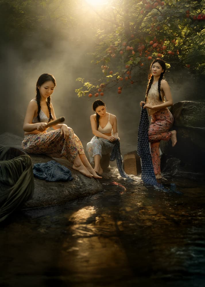 Tranquil River Washing by Rob Li — canvas wall art