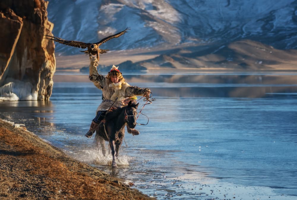 Nomad Eagle Hunter by Antoni Figueras — canvas wall art