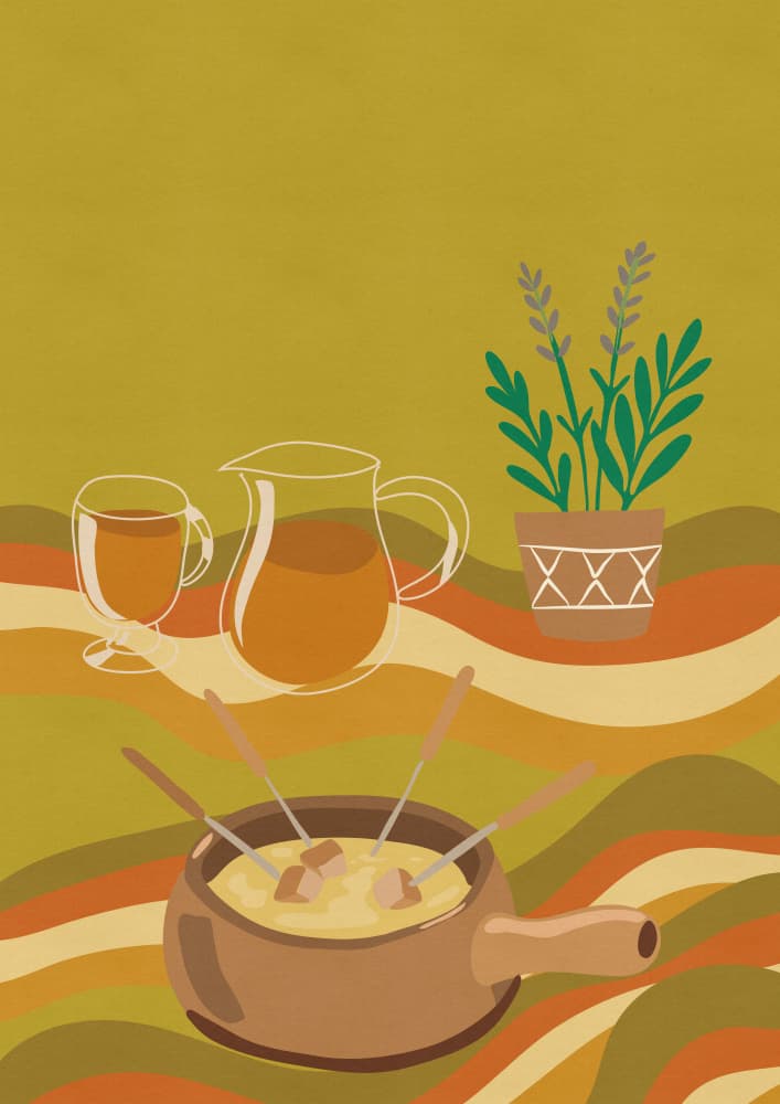 Cozy Fondue Table by Nicholas — canvas wall art