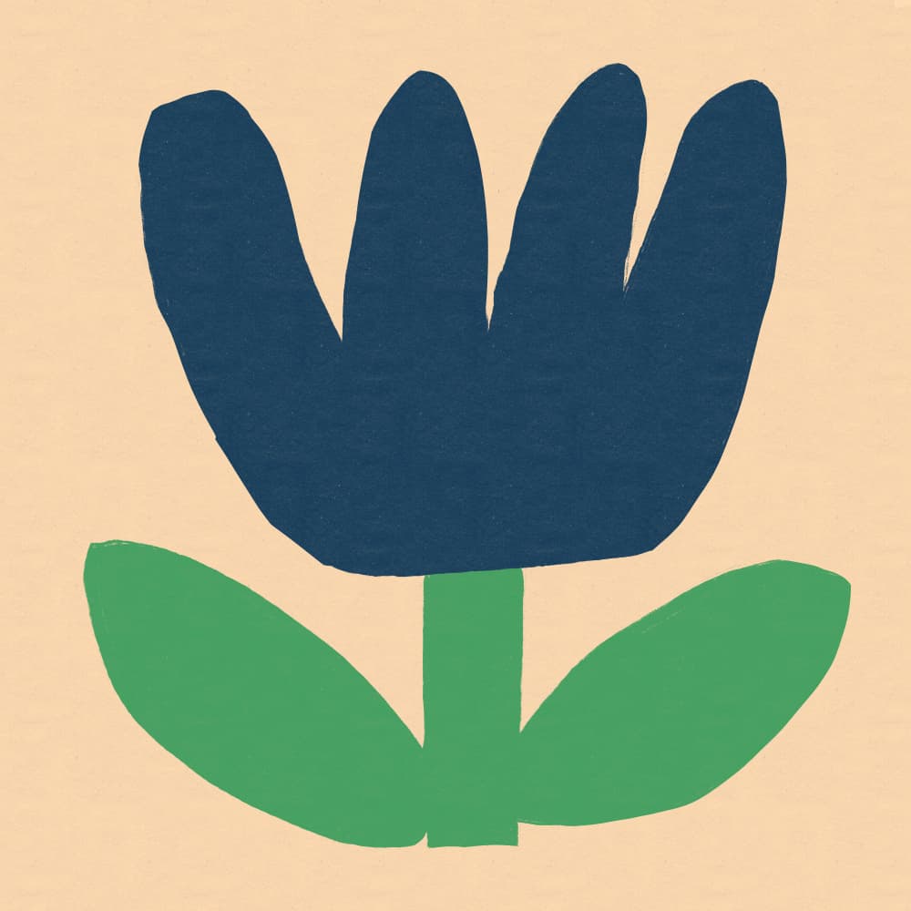 Simple Blue Bloom by Sharyn Bursic — canvas wall art