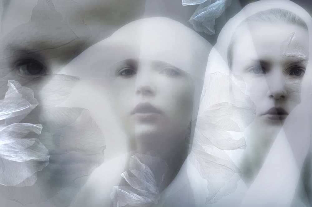 Ethereal Veiled Faces by Ludmila Shumilova — canvas wall art