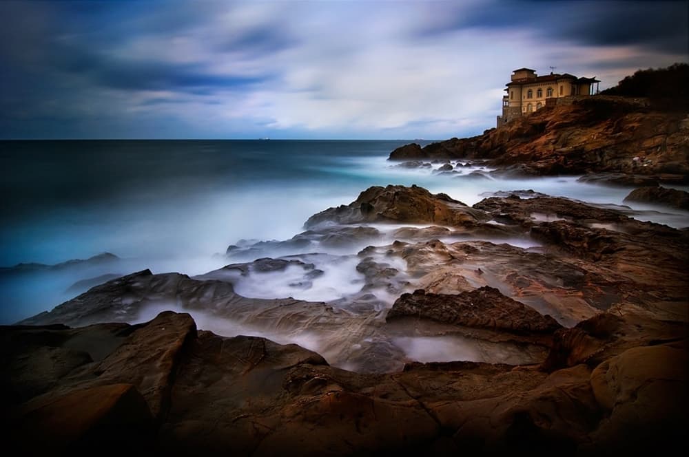 Serene Cliff House by Antonio Grambone — canvas wall art