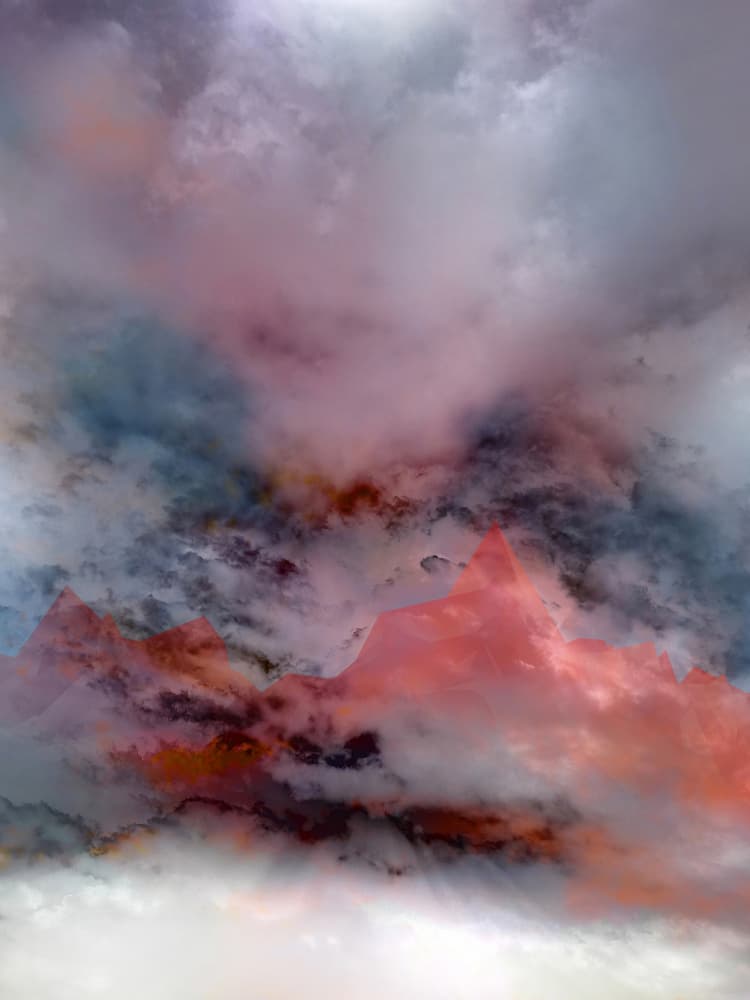 Dreamy Pink Mountains by Angelo Cerantola — canvas wall art