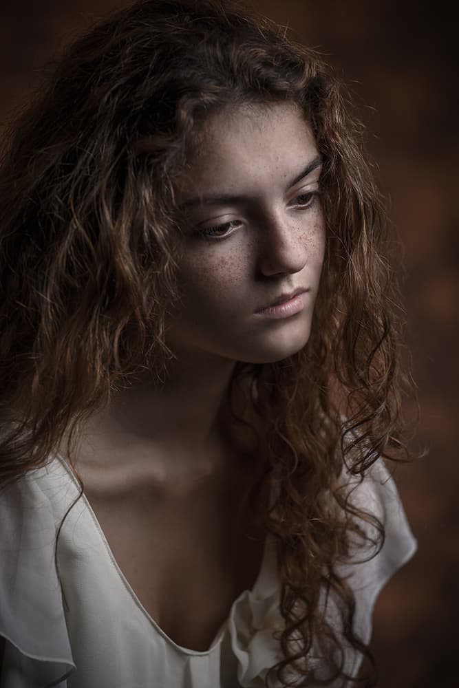 Pensive Young Woman by Carine Belzon — canvas wall art