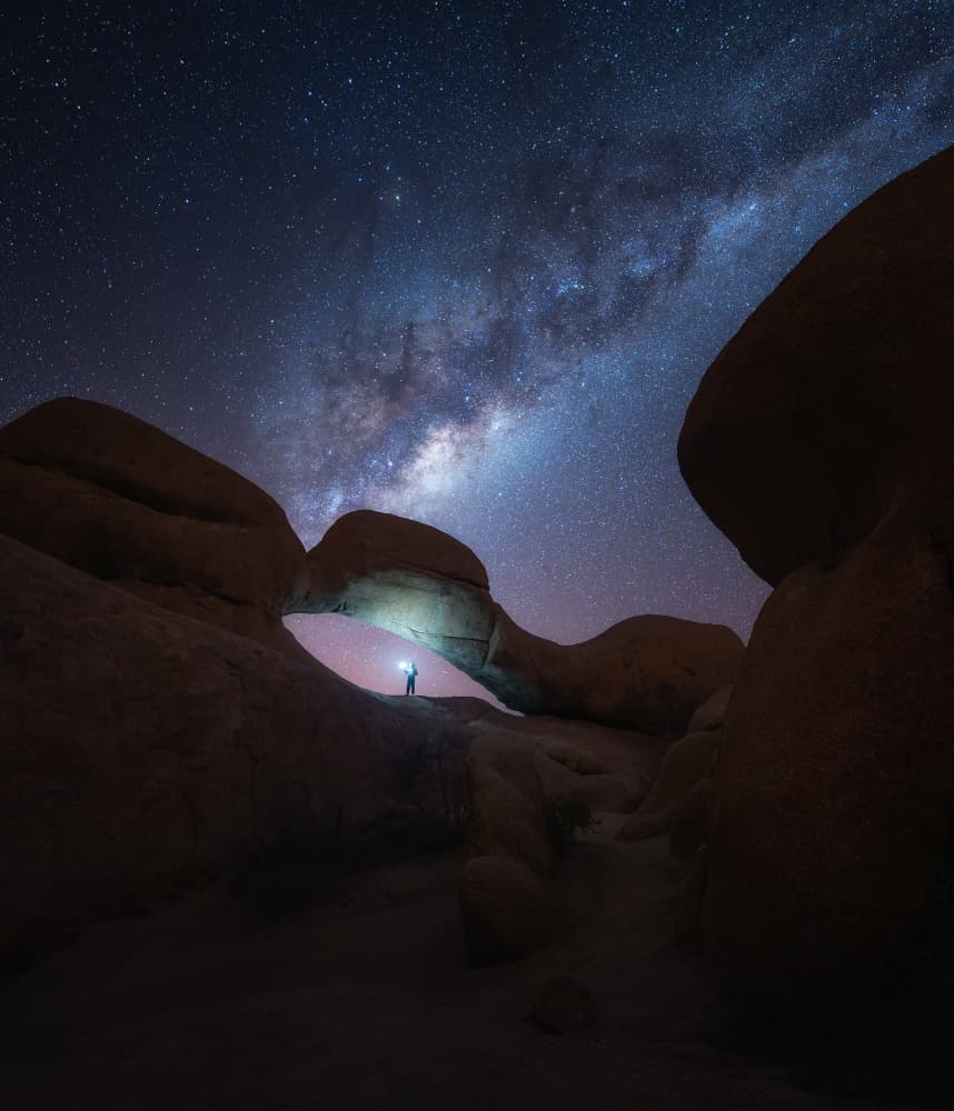 Milky Way Archway Stargazer by Nichole Chen — canvas wall art