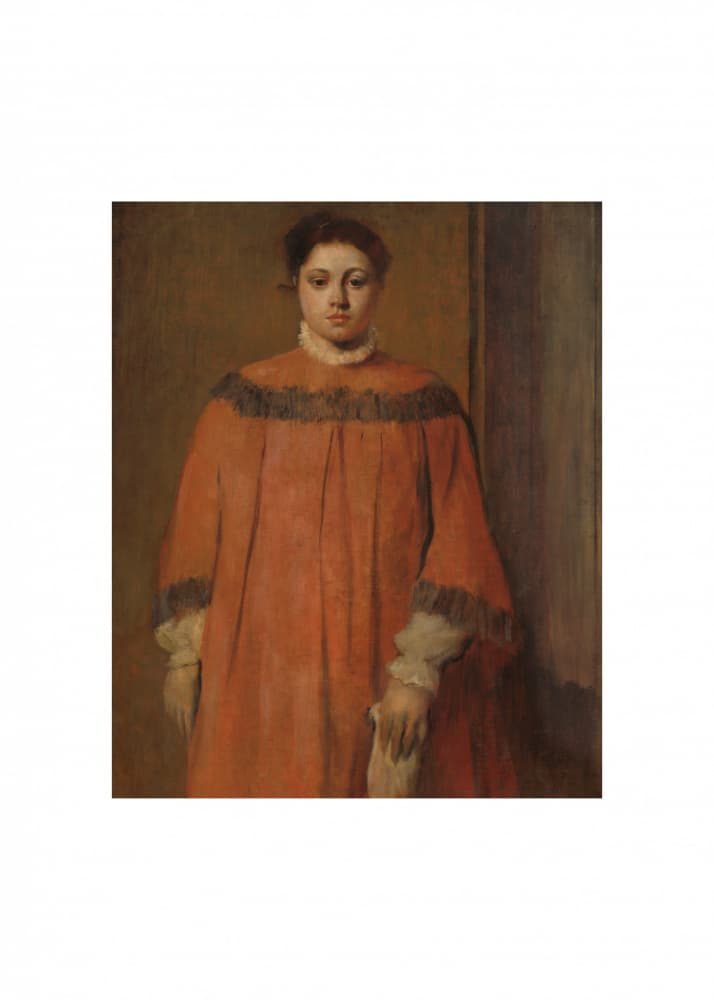 Girl In Red by Edgar Degas — canvas wall art