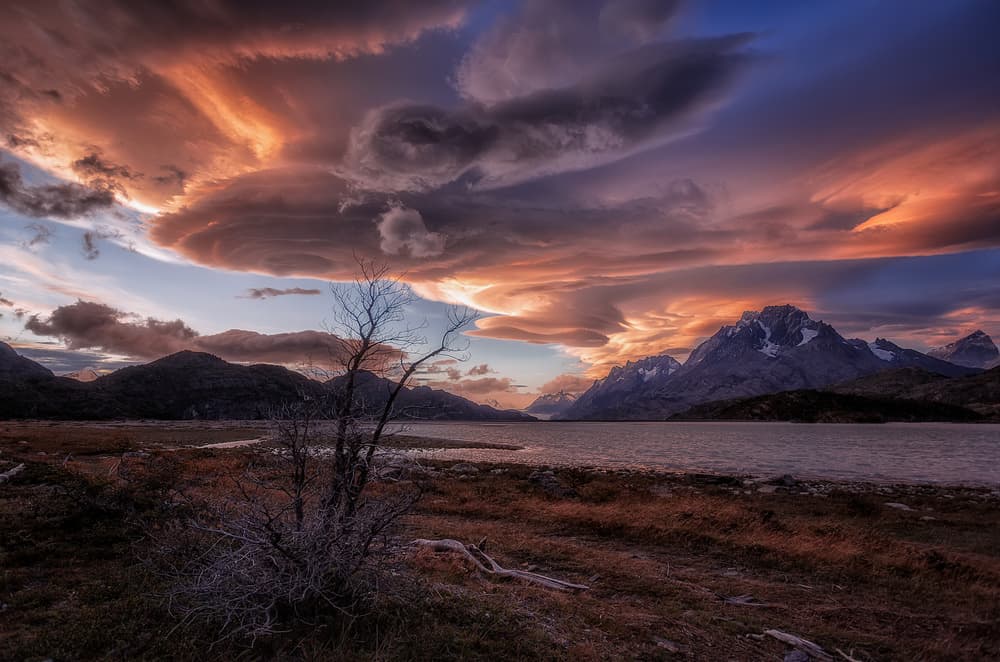 Dramatic Patagonia Sunset by Adhemar Duro — canvas wall art
