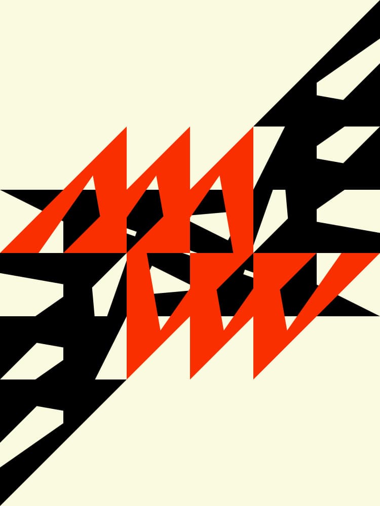 Jagged Orange Geometry by Petr Strnad — canvas wall art