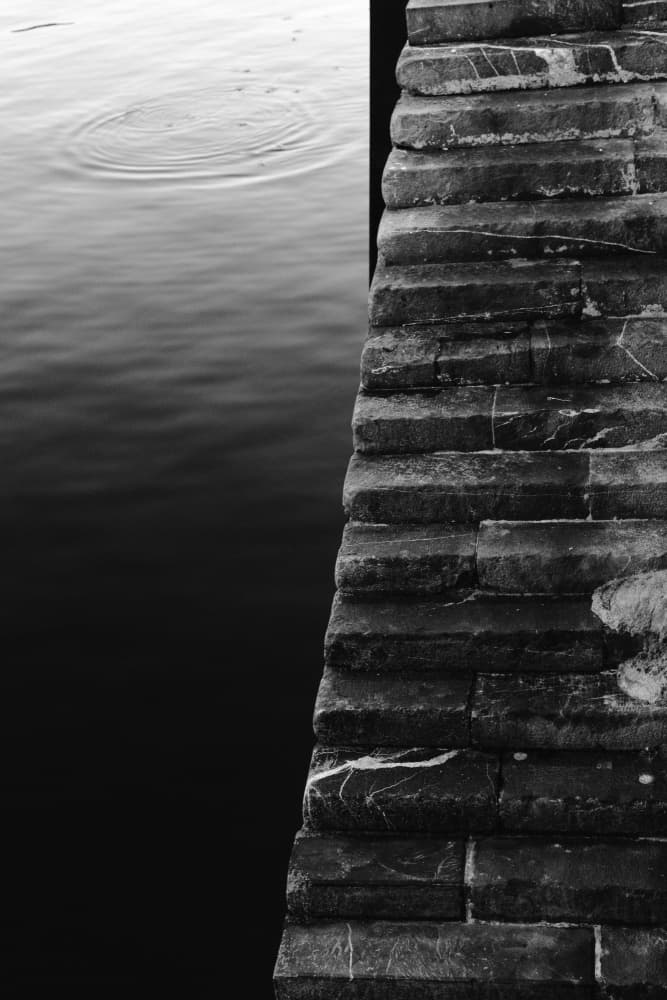 Stone Steps Quiet Water by Aimee Giles — canvas wall art