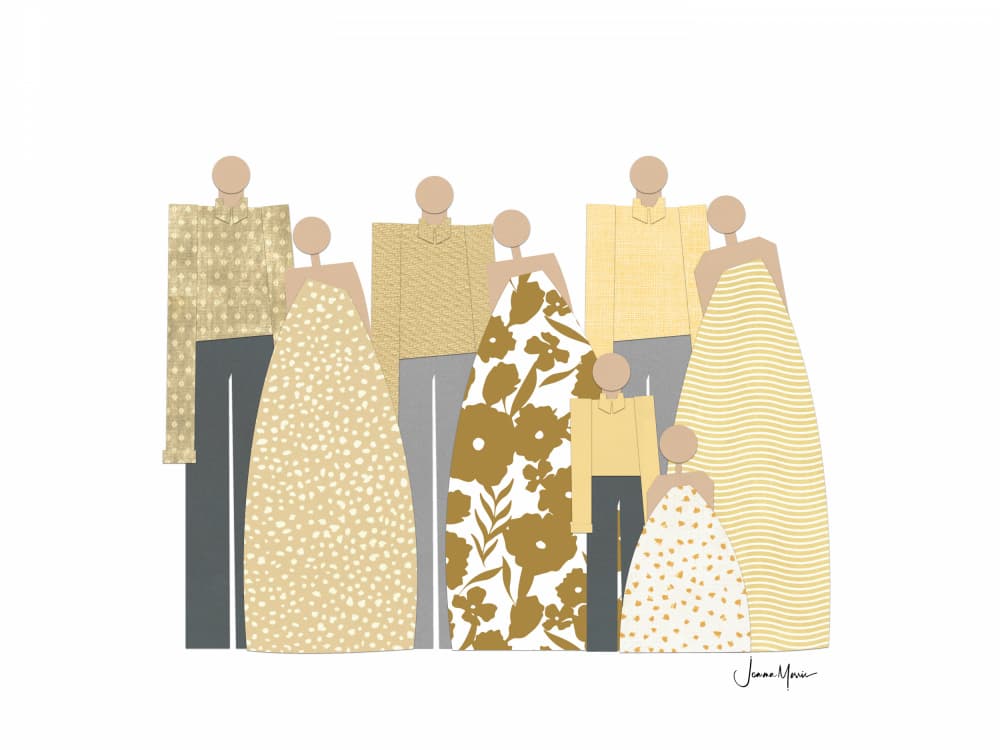 Golden Family Gathered by Jemma Morris — canvas wall art