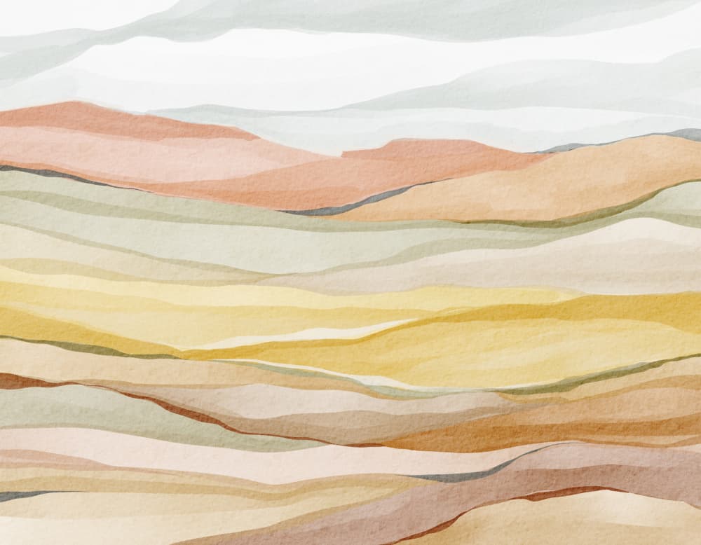 Warm Horizon Layers by Nikita Jariwala — canvas wall art
