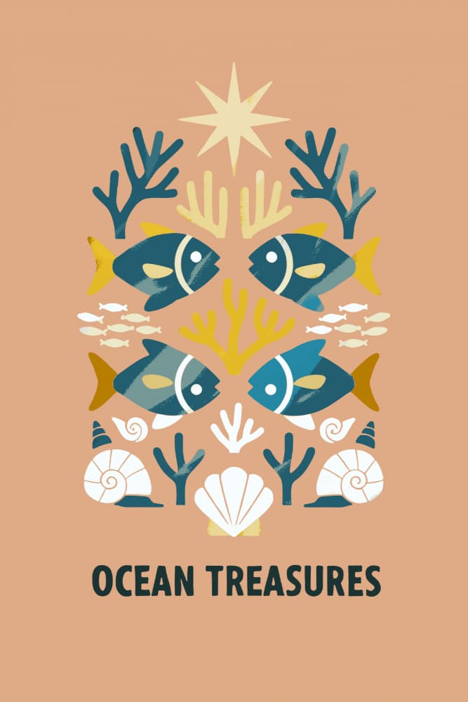 Ocean Treasures by casa cartissi — canvas wall art