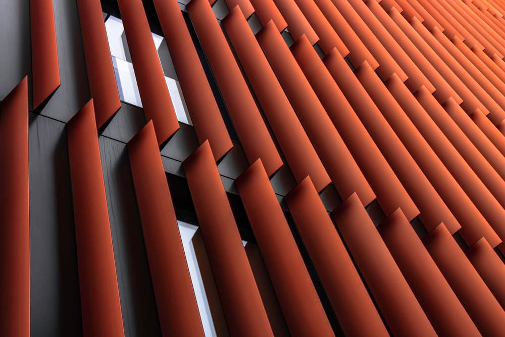 Geometric Orange Pattern by Gilbert Claes — canvas wall art