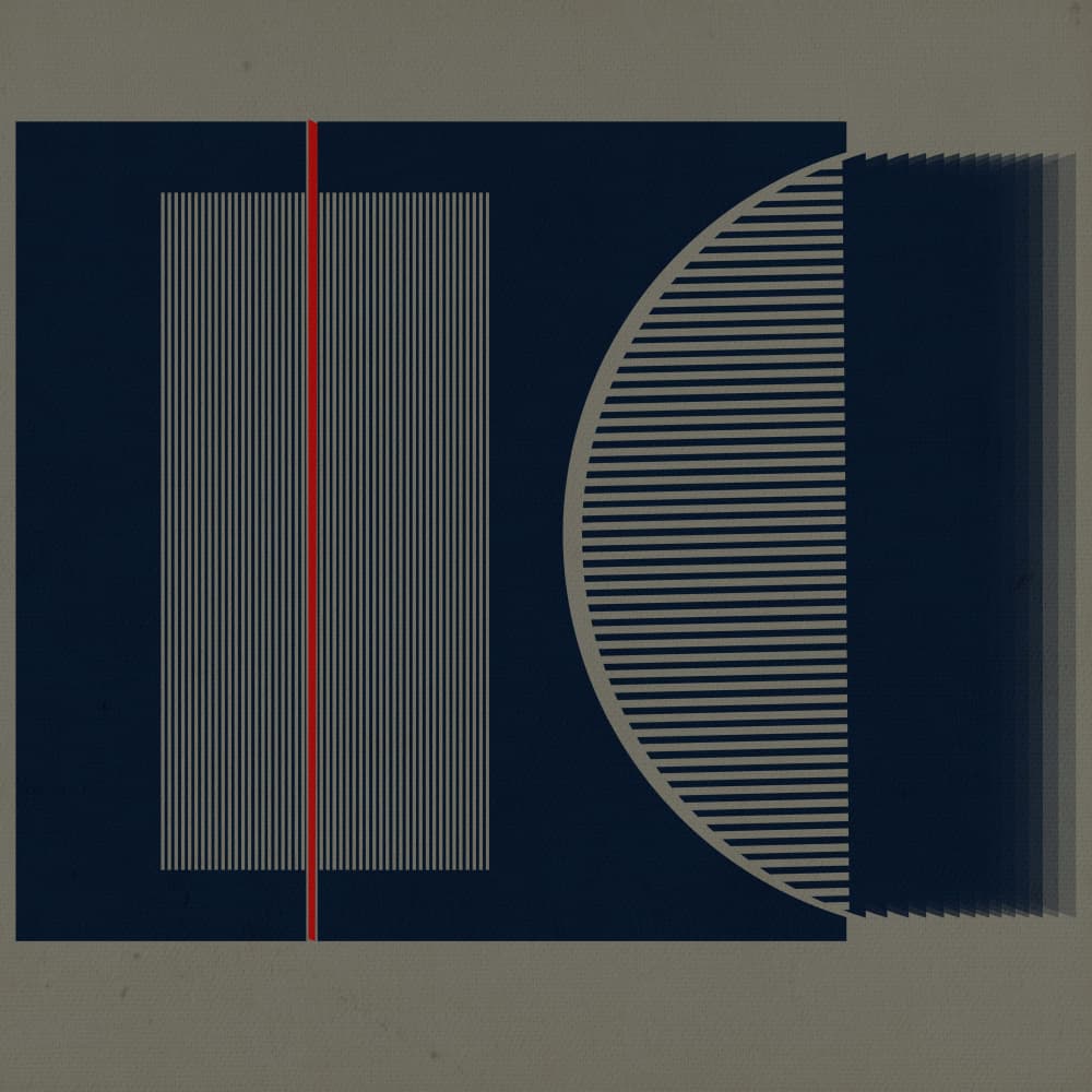 Geometric Shapes and Line by Carlos Perez Del Moro — canvas wall art