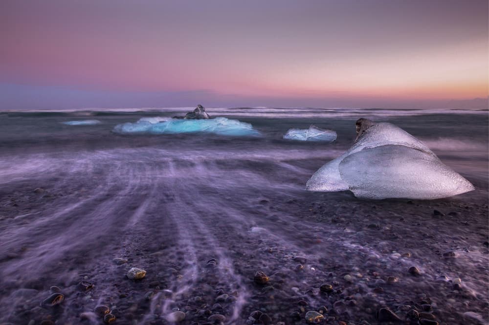 Twilight Ice Beach by Alessandro Traverso — canvas wall art