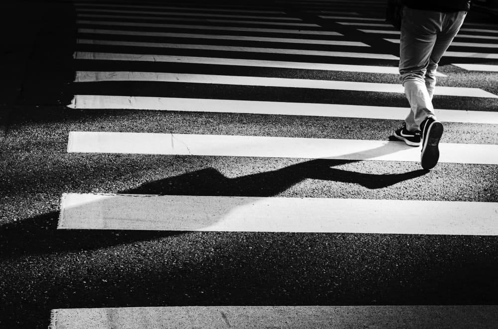 Walking the Zebra Crossing by Swen MUN — canvas wall art