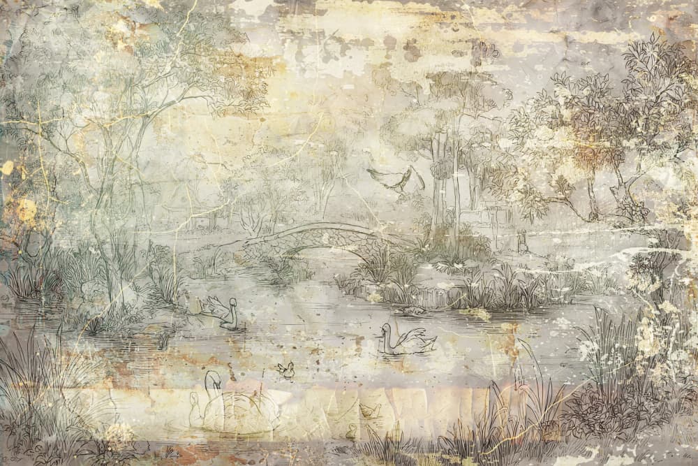 Vintage Bridge Landscape by Rafal Kulik — canvas wall art