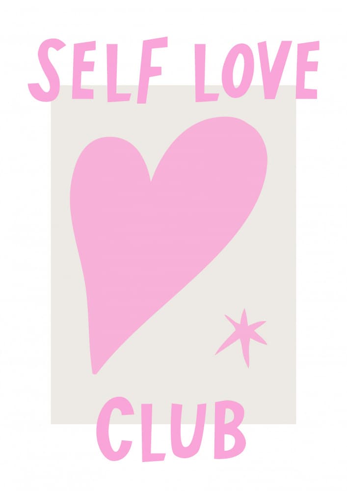 Self Love Club Heart by Talitha McQueen — canvas wall art