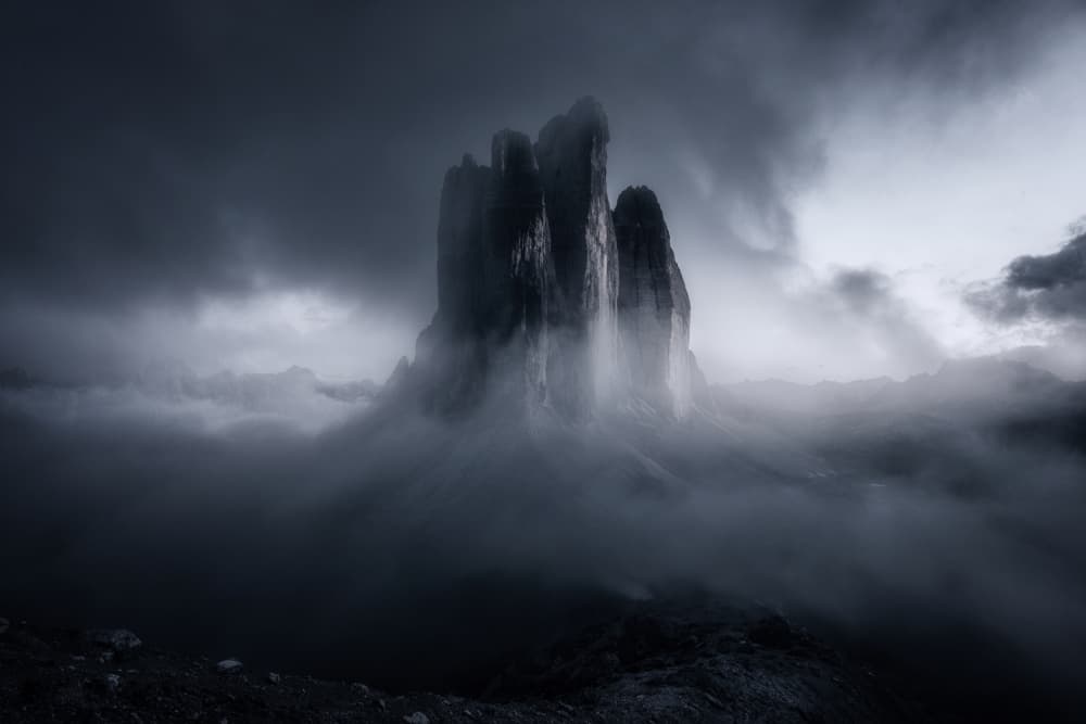 Dark Mountain Spires by David Martin Castan — canvas wall art