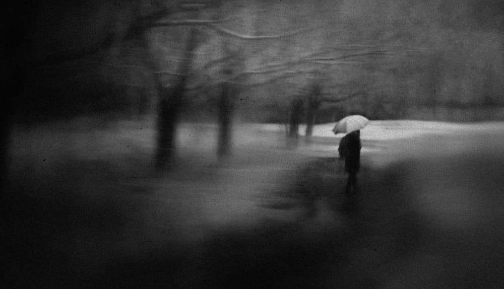 Solitary Umbrella Walk by Teruhiko Tsuchida — canvas wall art