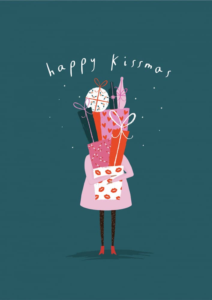Happy Kissmas Gifts by Aislinn Simmonds — canvas wall art