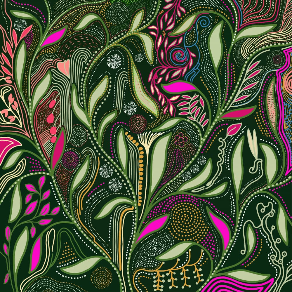 Vibrant Botanical Vines by Josie George — canvas wall art