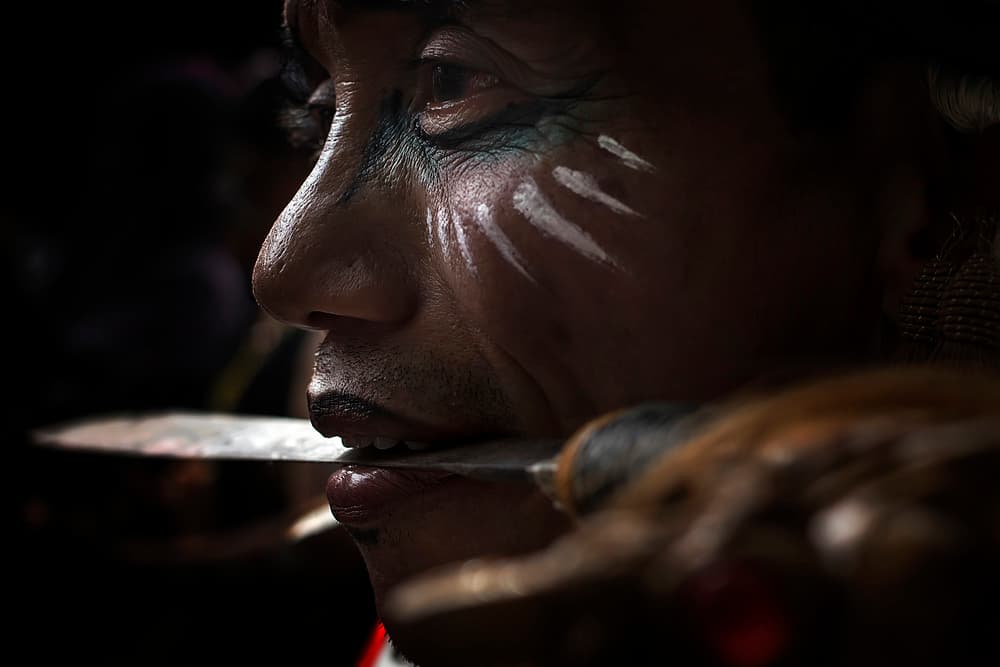 Warrior Profile with Blade by Fauzan Maududdin — canvas wall art