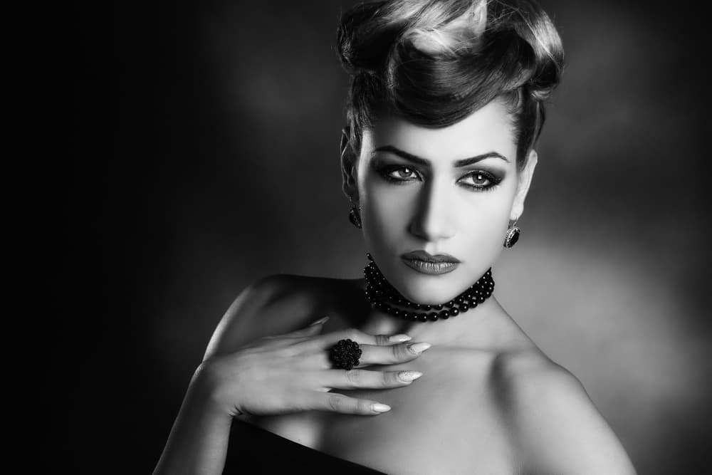 Vintage Glamour Portrait by Peppe Tambè — canvas wall art