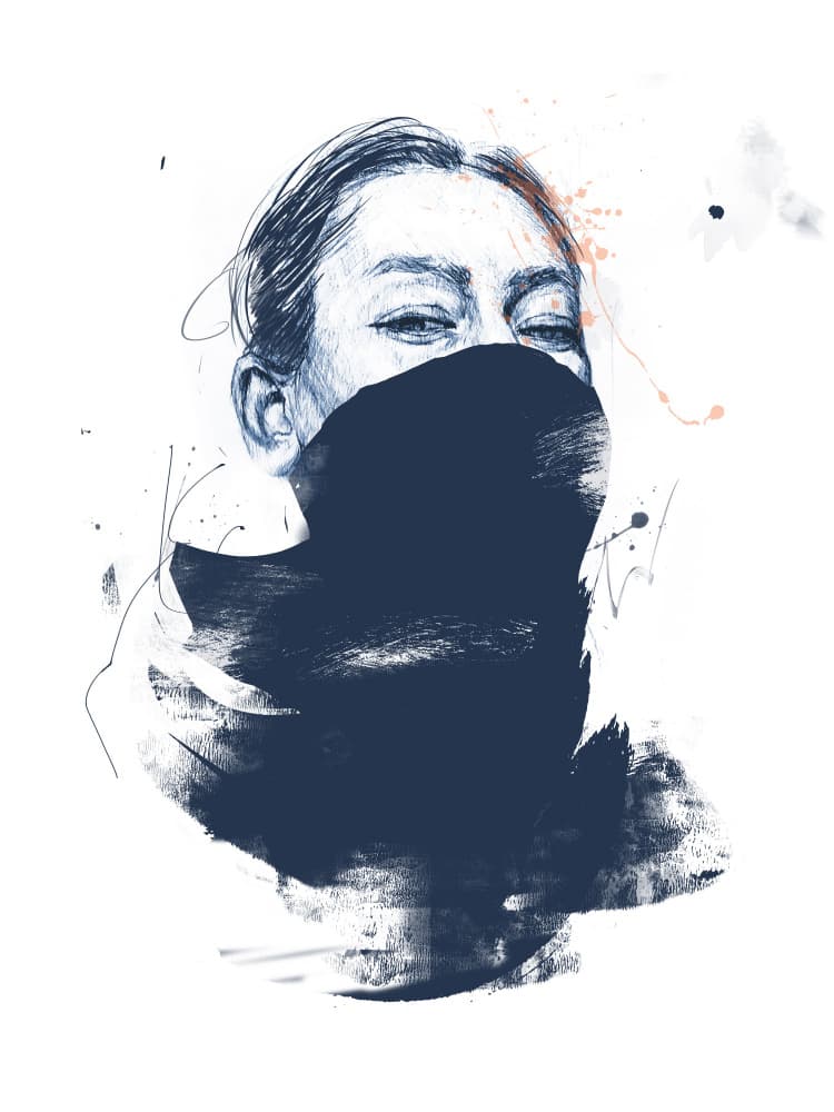 Mysterious Gaze by Balazs Solti — canvas wall art