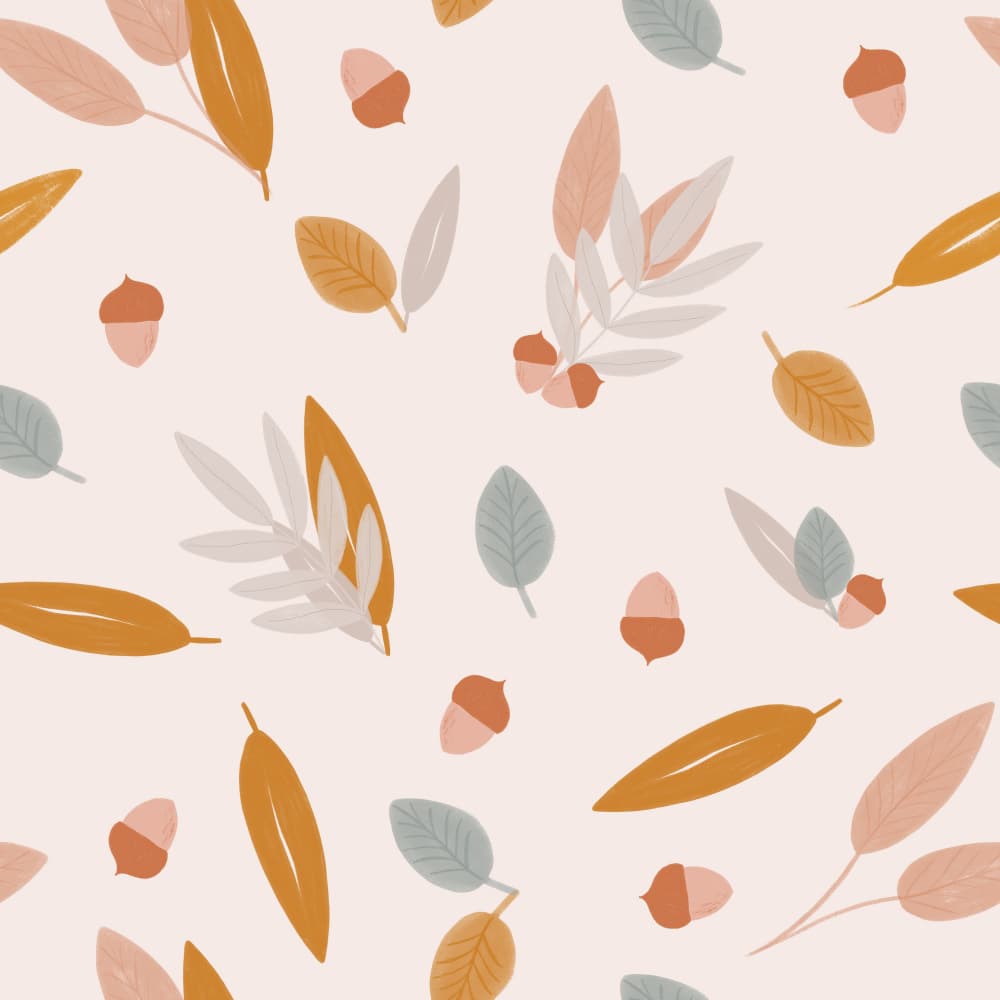 Gentle Autumn Leaf Pattern by Menina Lisboa — canvas wall art