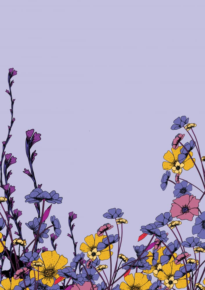 Whimsical Garden Flowers by Nicholas — canvas wall art