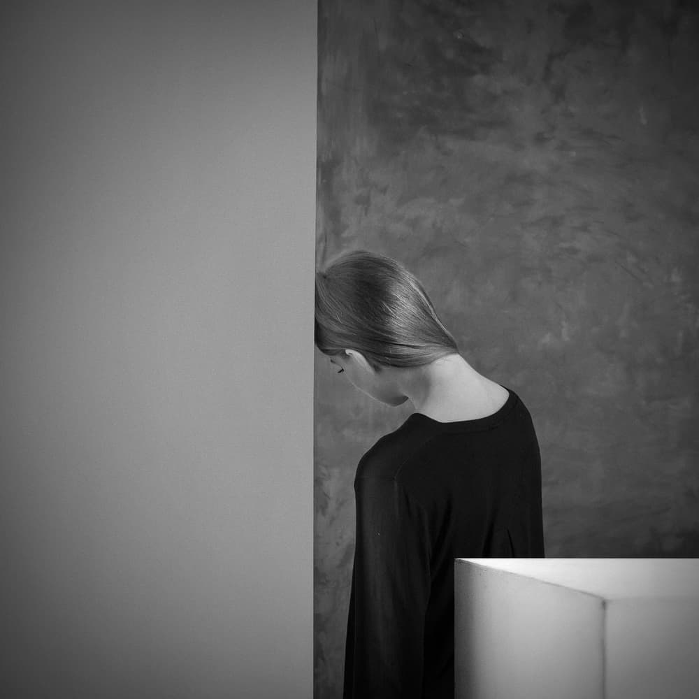 Pensive Woman by hardibudi — canvas wall art